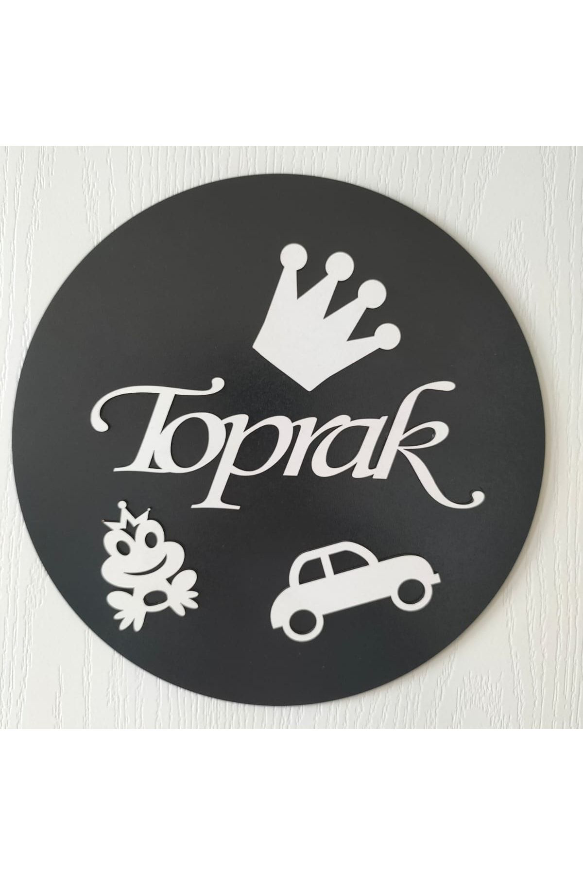 Leylaser 30X30 Cm Yuvarlak İsimli Kapi Süsü 3Mm Ahşap Mdf