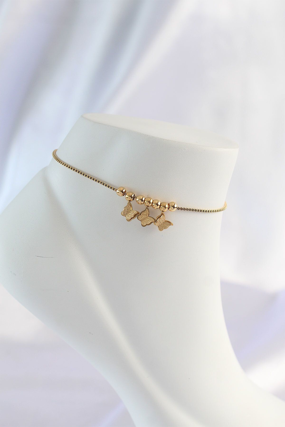 Robotrend 316L Çelik Özel Seri Gold Renk Minimal Kelebek Tasarimli Halhal