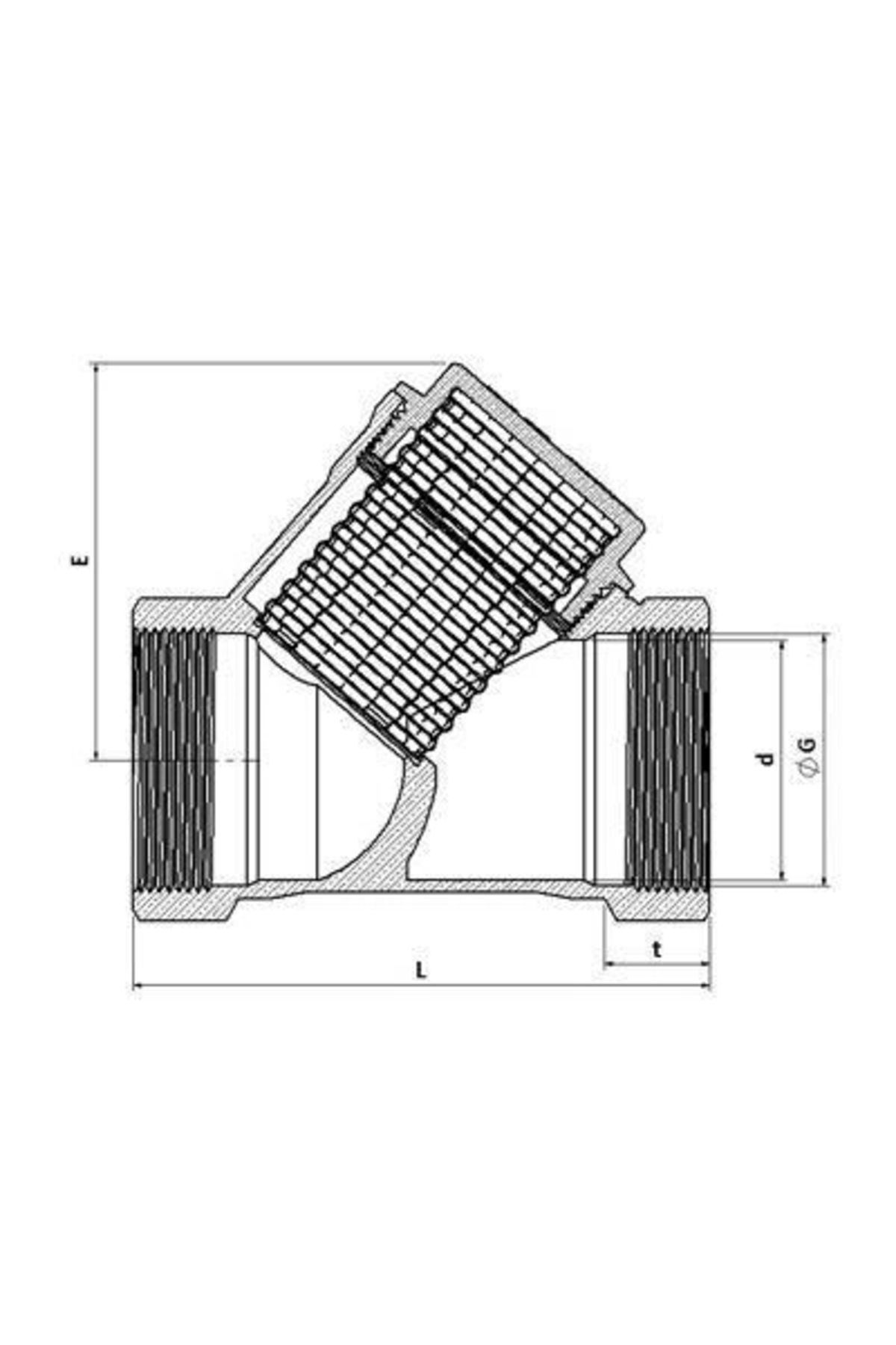 Nezade Store 3/4 Filtre Pislik Tutucu Pirinç