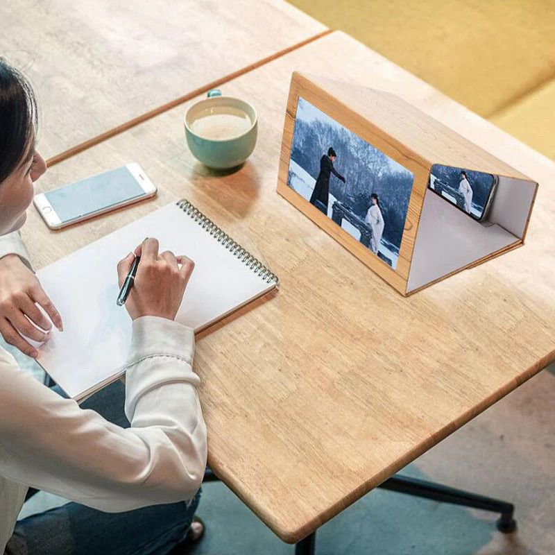Evimdeyokyok 3D Cep Telefonu Ekran Büyüteci Ahşap Tdrtr