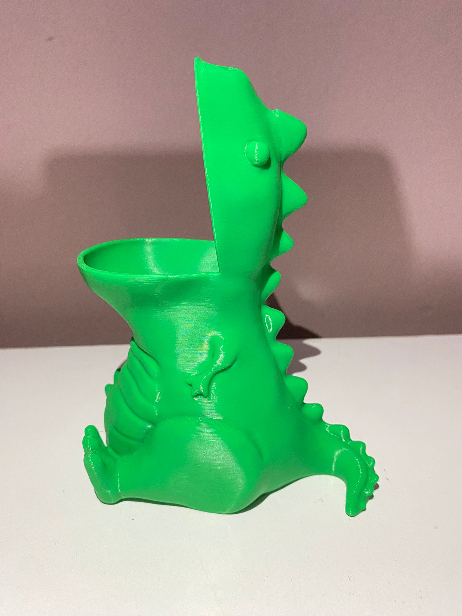 3D Plus Desing Print Technology 3D Plus Dinazor Kalemlik Masaüstü Dekor Kitap Tutucu
