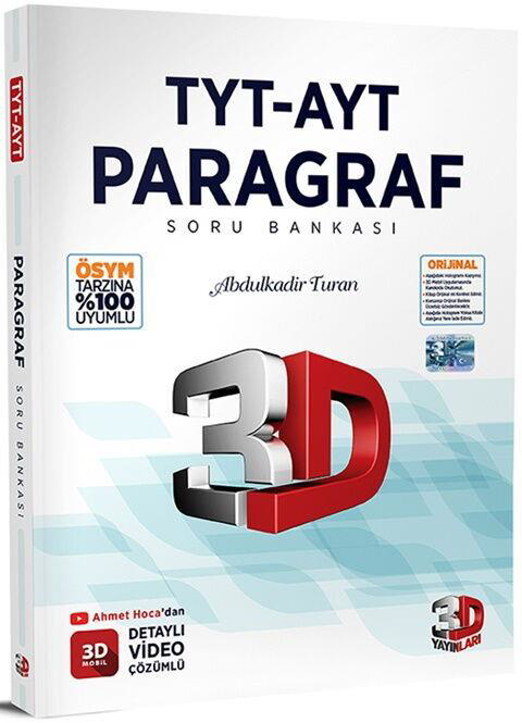 3D Yayinlari 3D Tyt-Ayt Paragraf Soru Bankasi