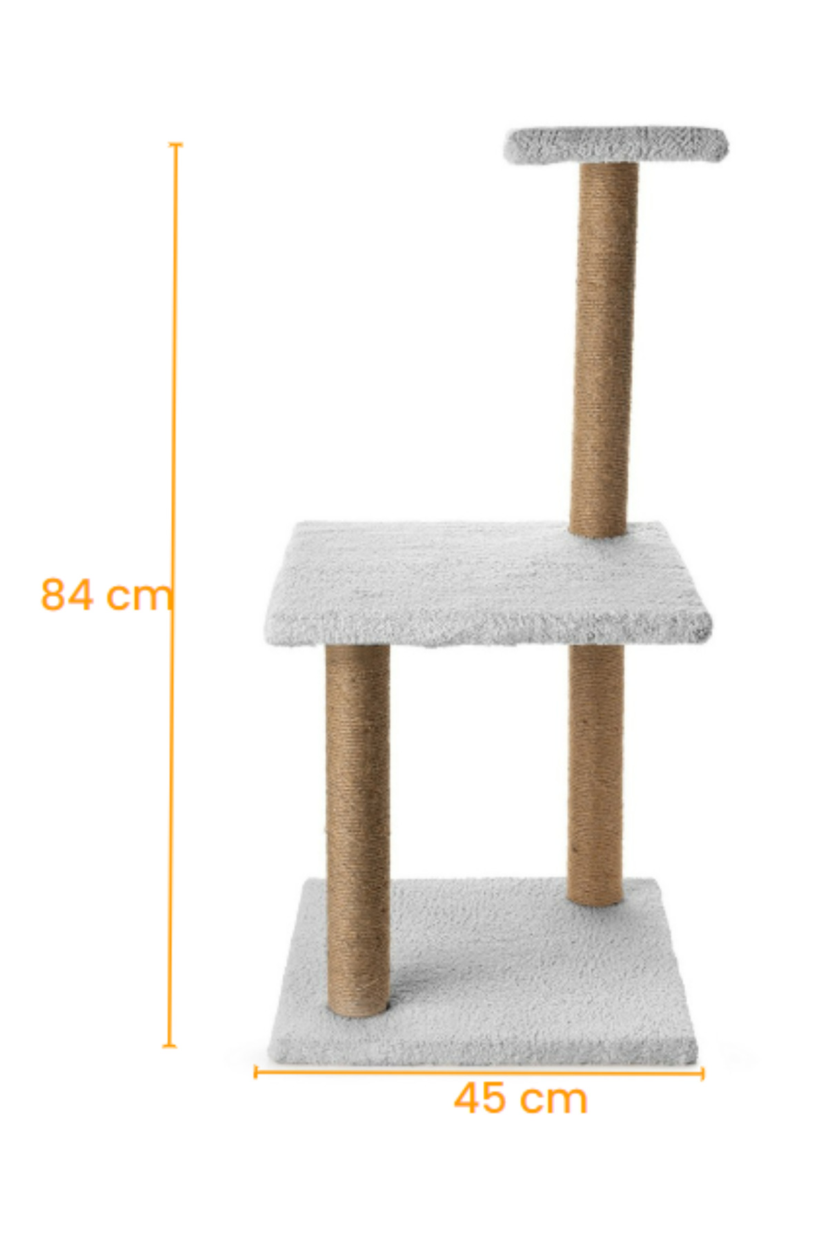 Beylini 3Lü Kedi Tirmalama Tahtasi Peluş Kumaş Demonte 84 Cm Yükseklik 3