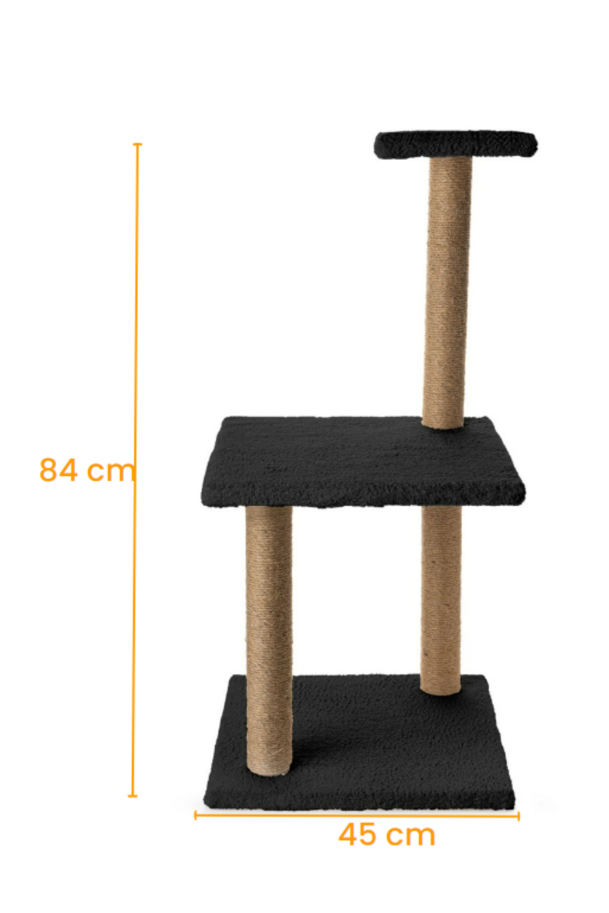 Beylini 3Lü Kedi Tirmalama Tahtasi Peluş Kumaş Demonte 84 Cm Yükseklik 3