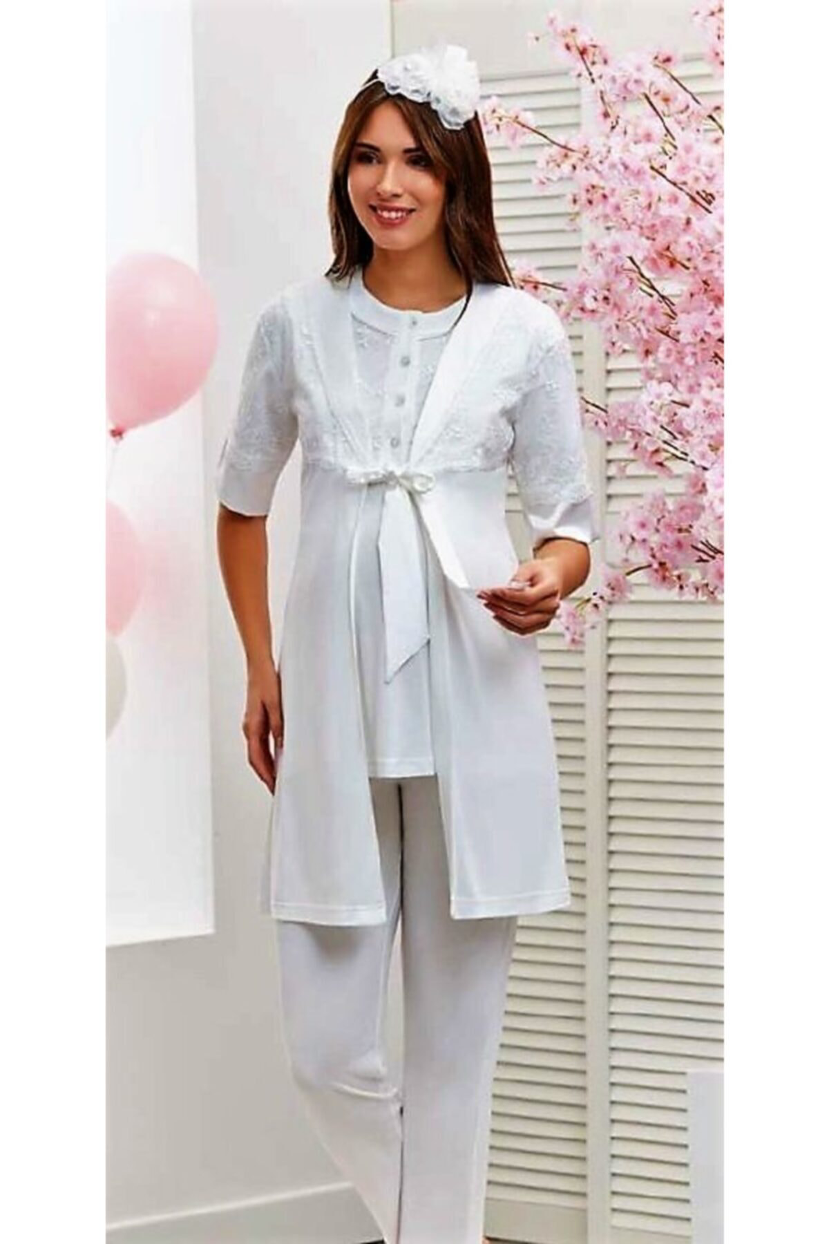 Flz 3'Lü Lohusa Pijama Takimi