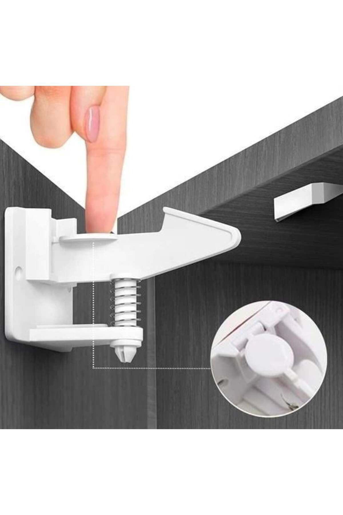 K&A 4 Adet - Bebek Çocuk Güvenliği Korumali Yapişkan Çekmece Ve Dolap