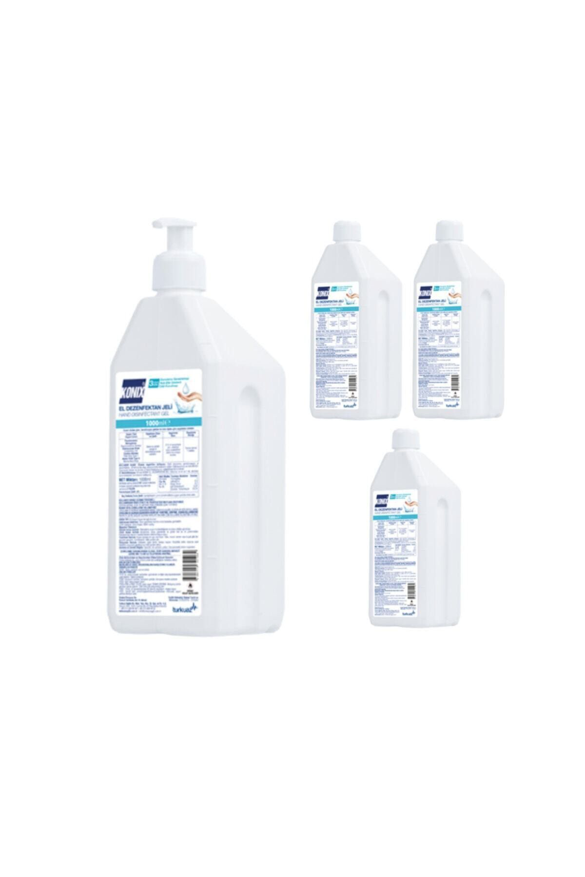Konix 4 Adet El Ve Cilt Antiseptiği 1000 Ml Dezenfektan