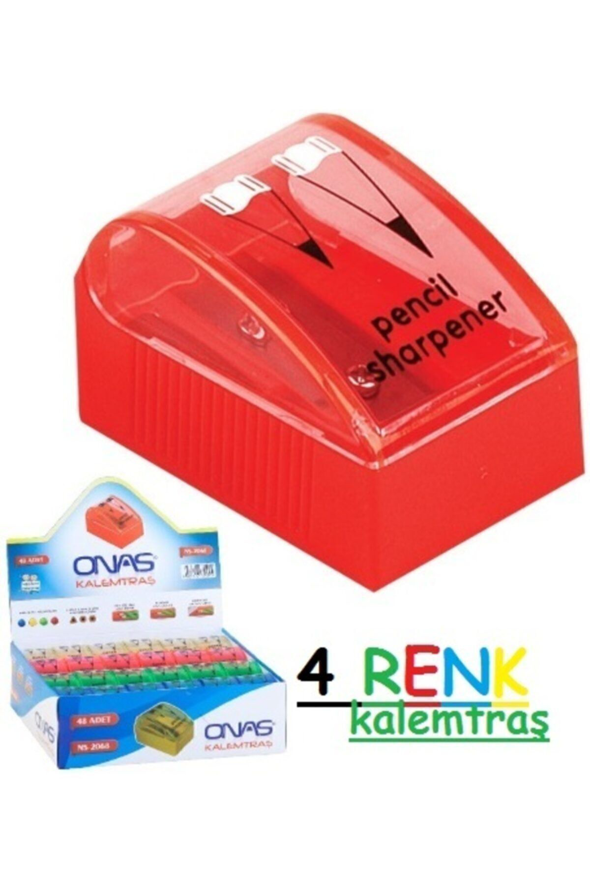Onas 4 Adet Kalemtraş Çiftli Ve Kapakli