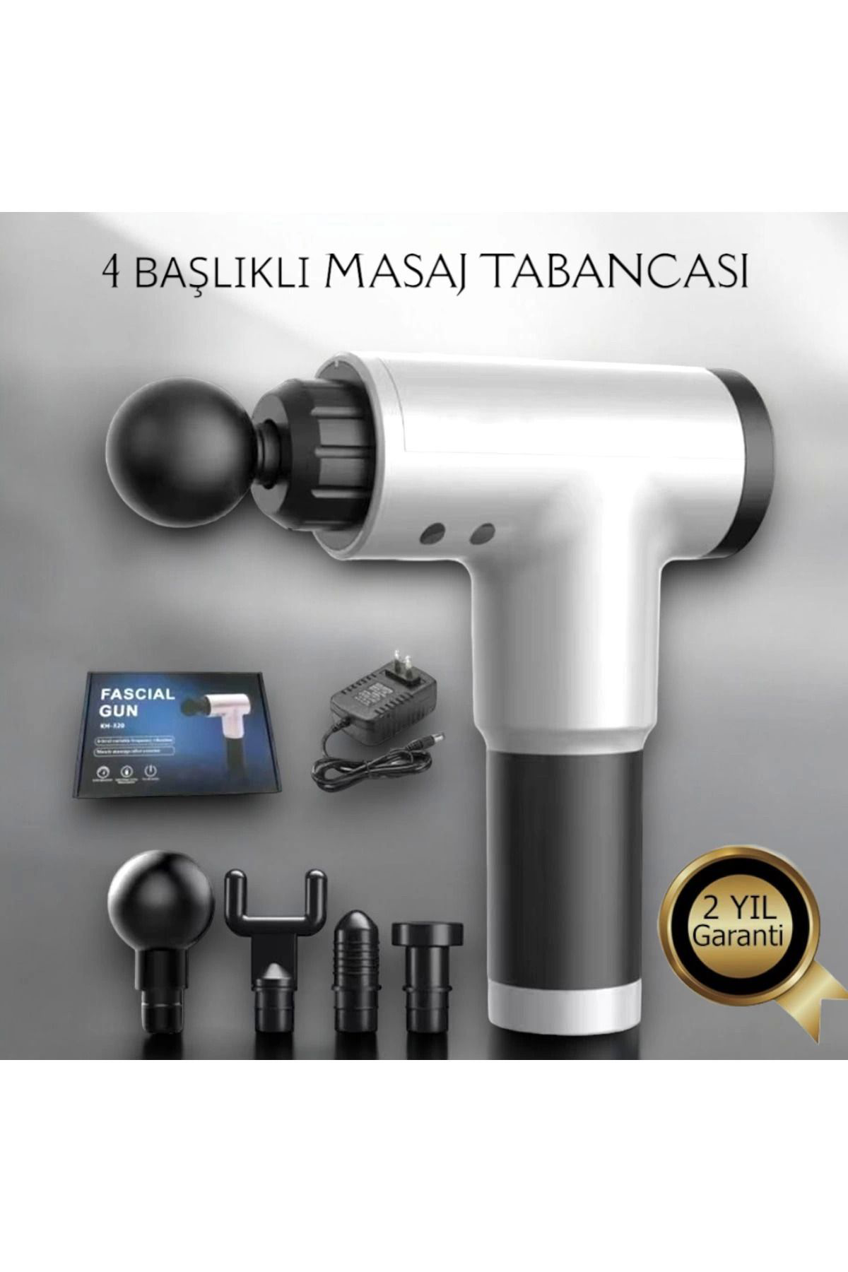 Yusuftex 4 Başlikli Spor Ve Ağrilar İçin Masaj Tabancasi Hizli Çok Etkili