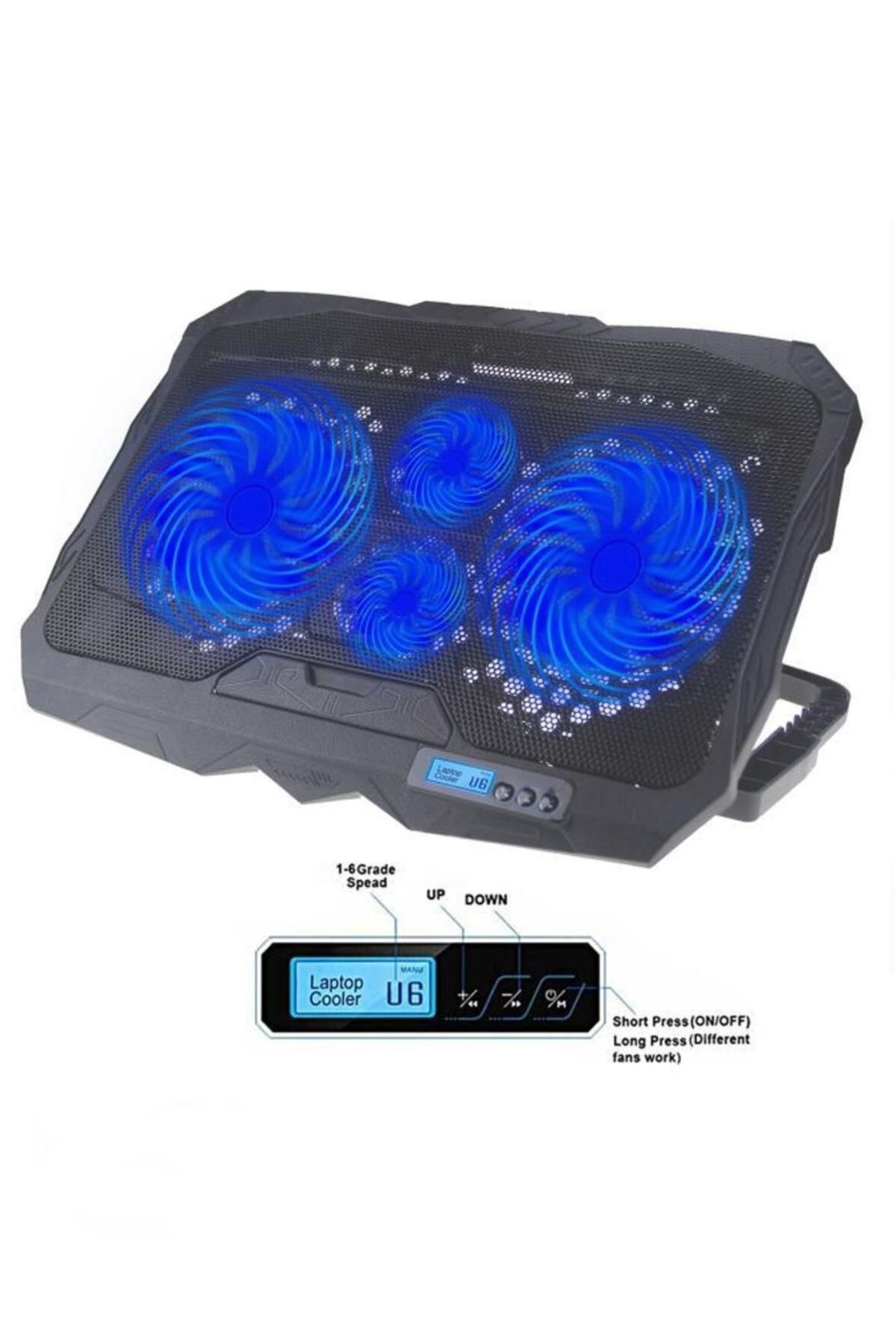 Torima 4 Fanli Rgb Li 9-17 İnç Yükseklik Ayarli Notebook Sogutucusu