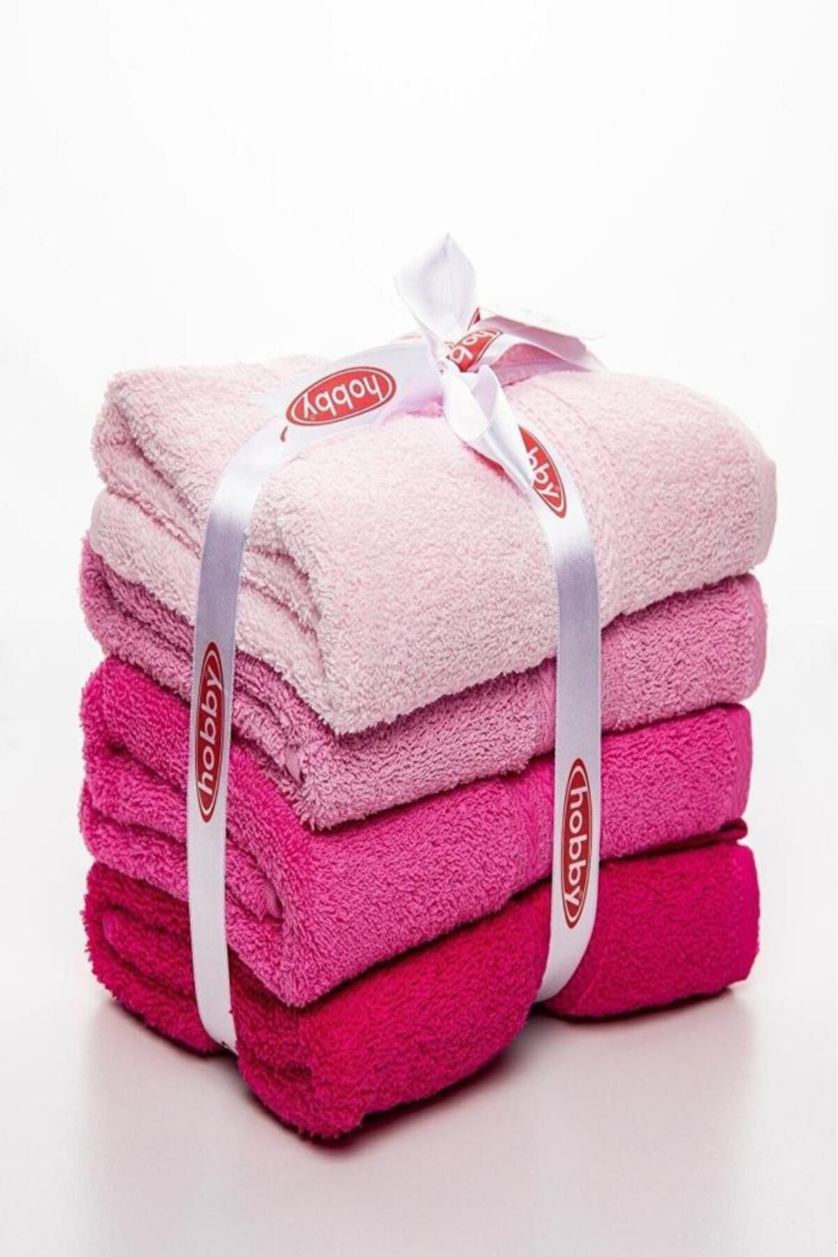 Nezade Store 4 Lü 50X90 Havlu Seti Pembe