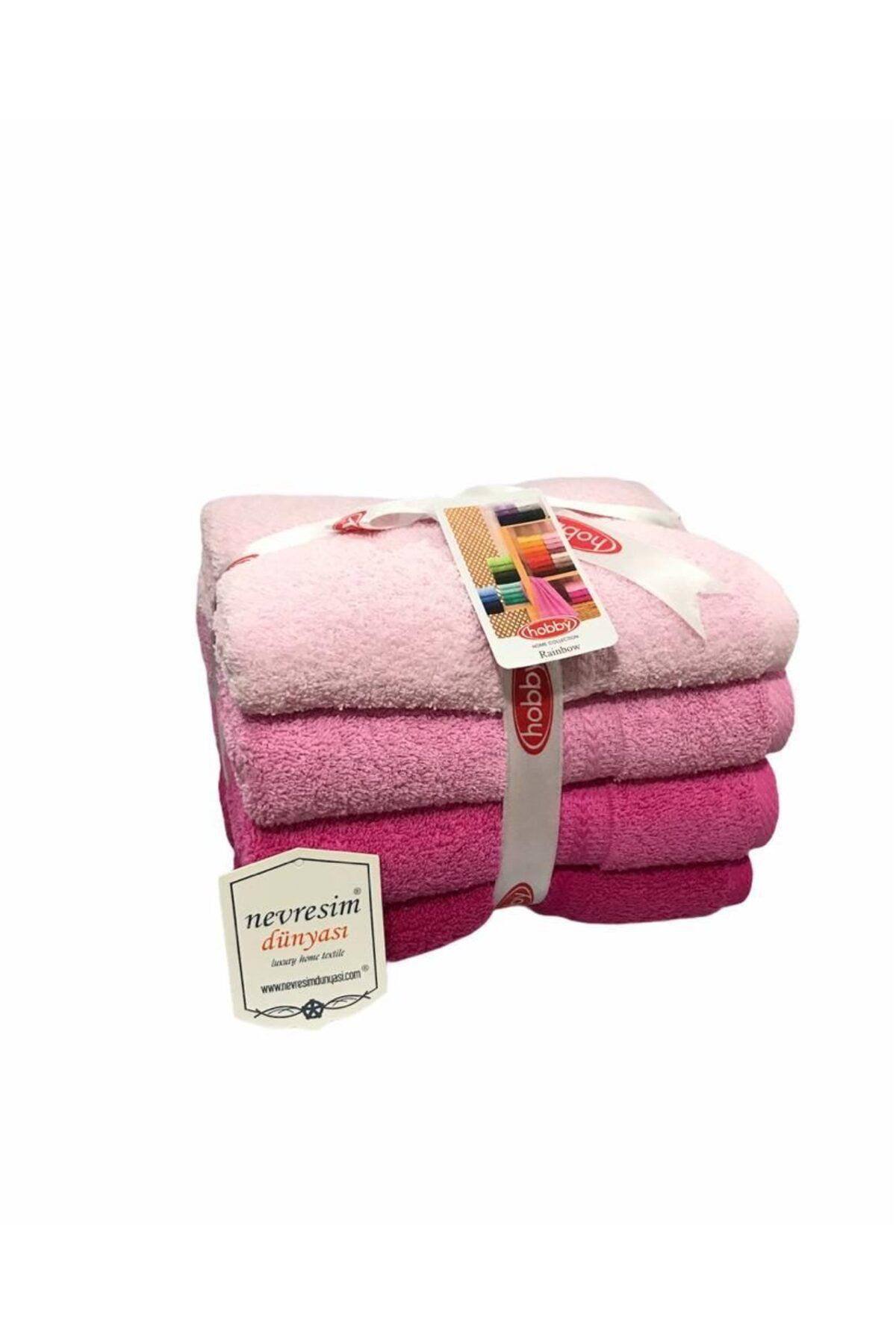 Nezade Store 4 Lü 50X90 Havlu Seti Pembe