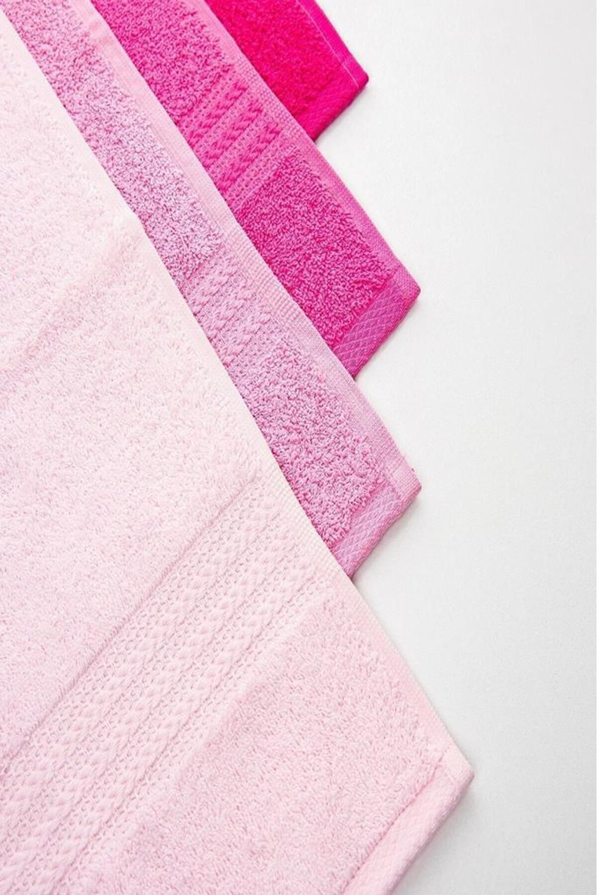 Nezade Store 4 Lü 50X90 Havlu Seti Pembe