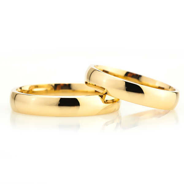 Stillove 4 Mm Düz Bombeli Gold Gümüş Alyans Sl3941