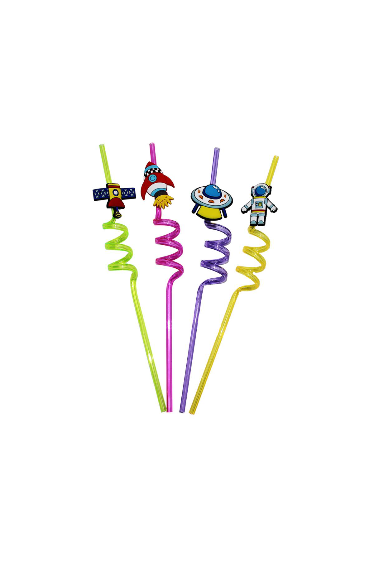 Cexos 4 Parça Figürlü Pipet Plastik (4767) - Cbt5834-7211