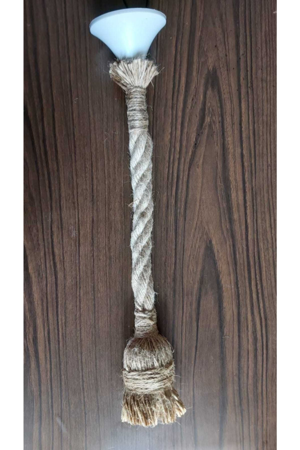 Nazen Ahşap 40 Cm Sarkit Avize Cafe Avizesi Rustik Avize Sarkit Jüt Halat Avi