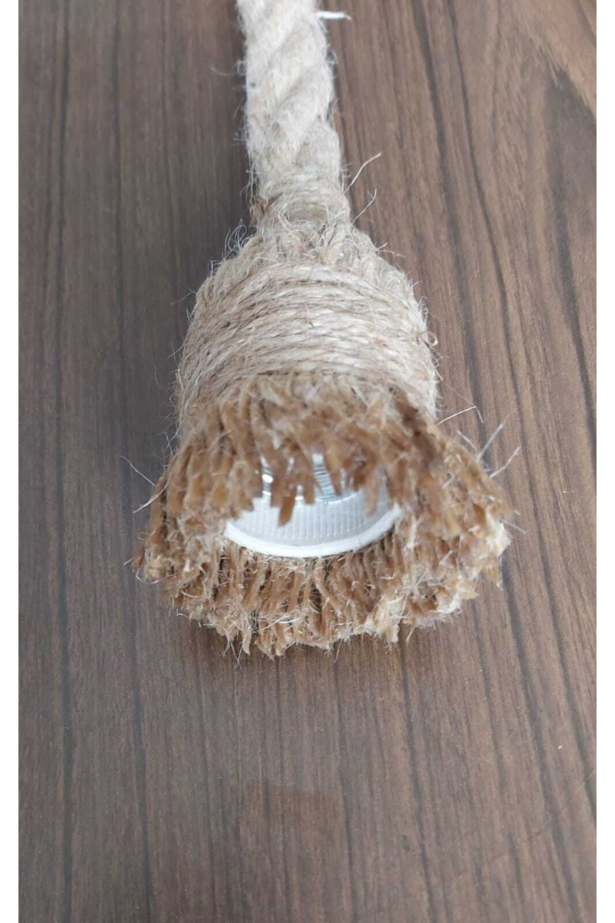 Nazen Ahşap 40 Cm Sarkit Avize Cafe Avizesi Rustik Avize Sarkit Jüt Halat Avi