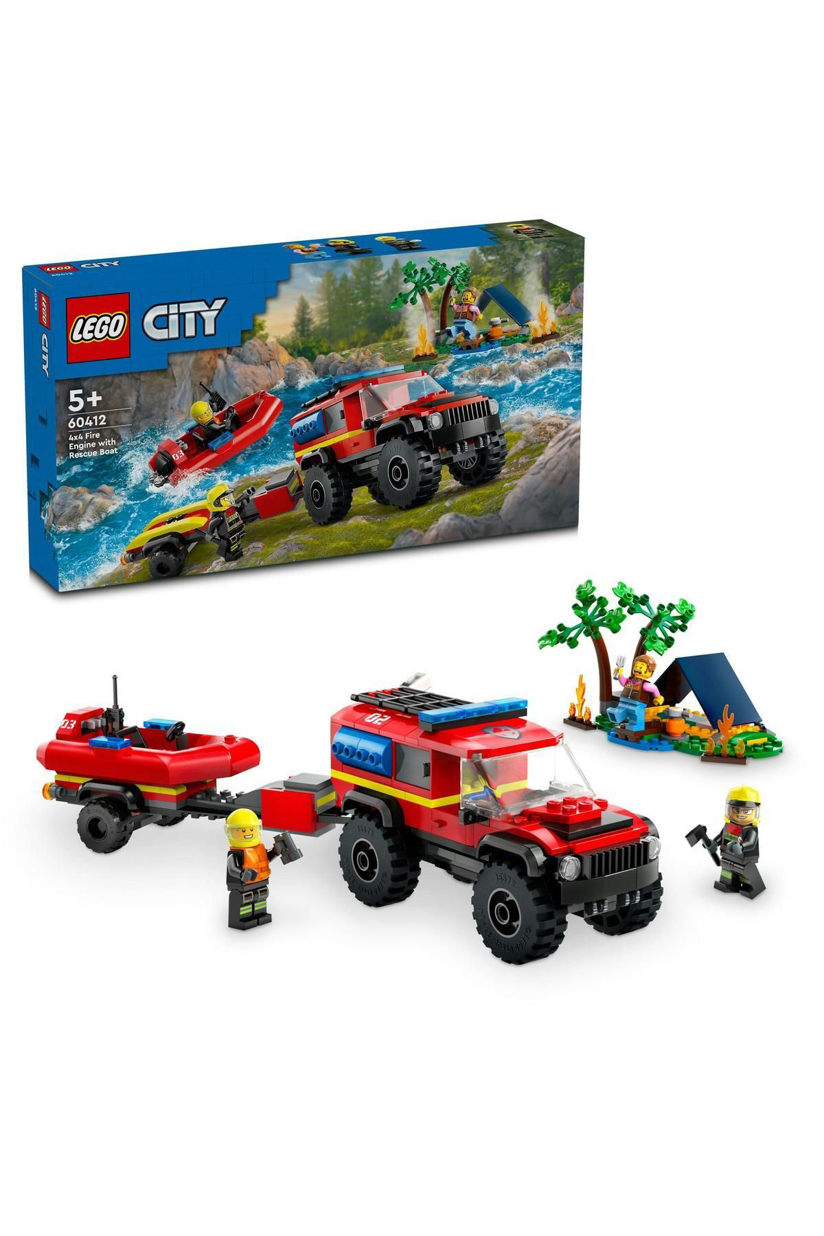 Lego 4X4 Fire Truck W Boat 3    60412