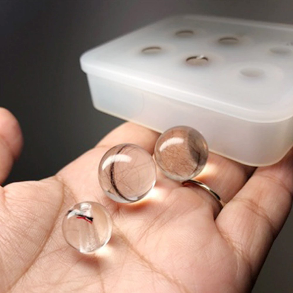 Elhobi 5 Adet - Reçine  Epoksi Silikon Boncuk Kalibi -12Mm- 161