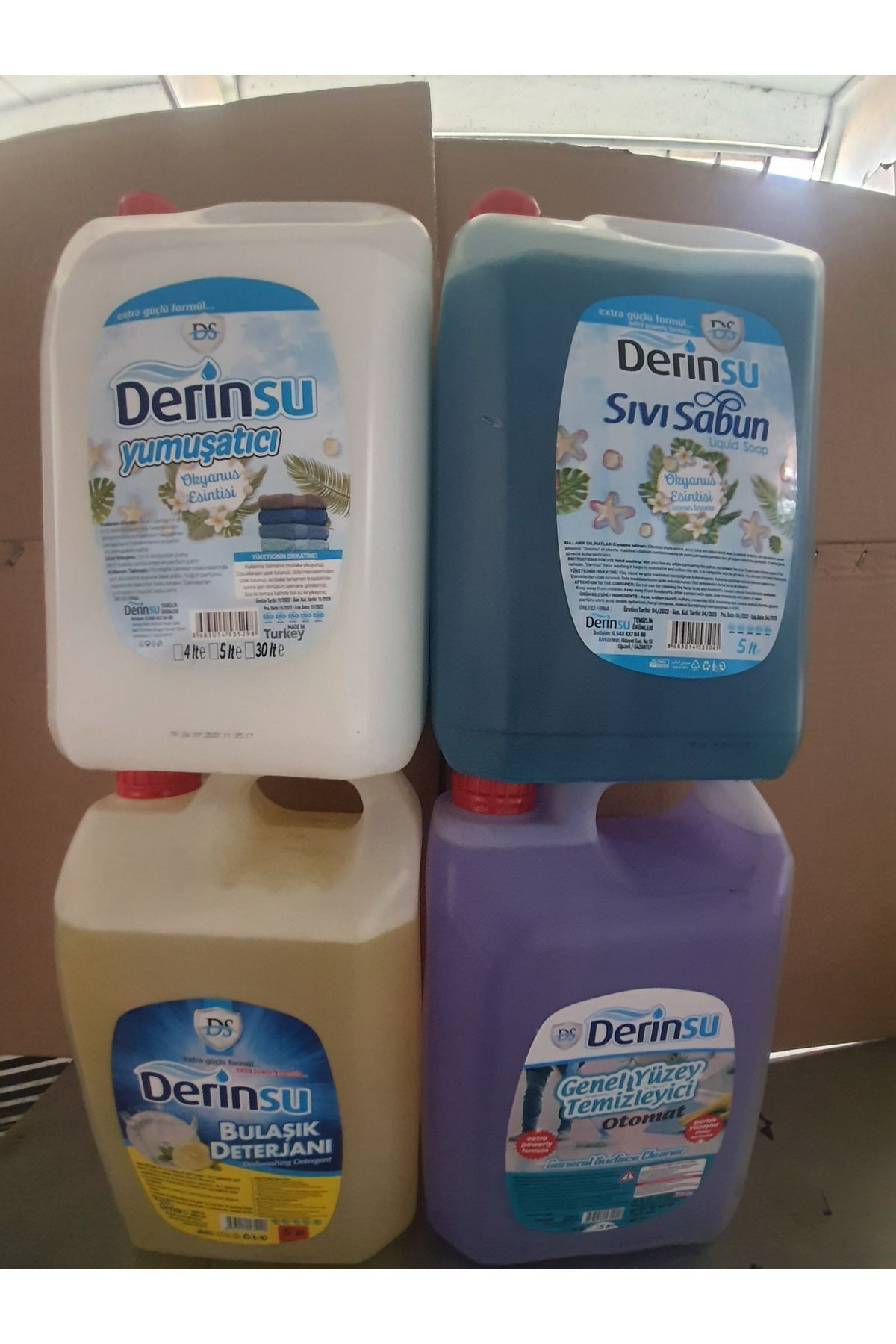 5 Lt Bulaşık Deterjani 5 Lt Sıvı Sabun 5 Lt Yüzey Temizleyici 5 Lt Yumuşatıcı