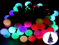 İhtiyaçavm 5 Metre 28 Led Fişli Rgb Mini Top Led Siyah Kablo
