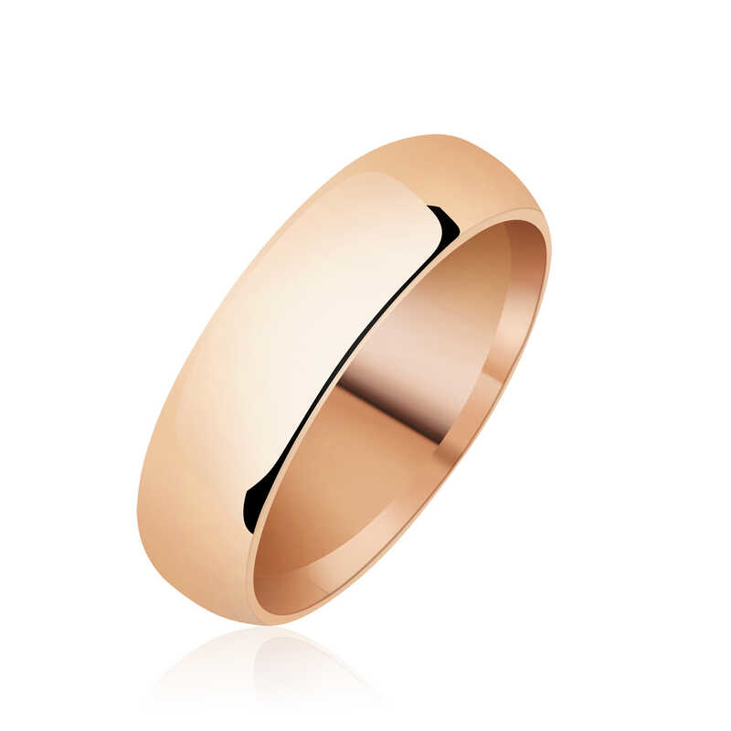 Stillove 5 Mm Düz Bombeli Rose Gümüş Alyans Sl3939