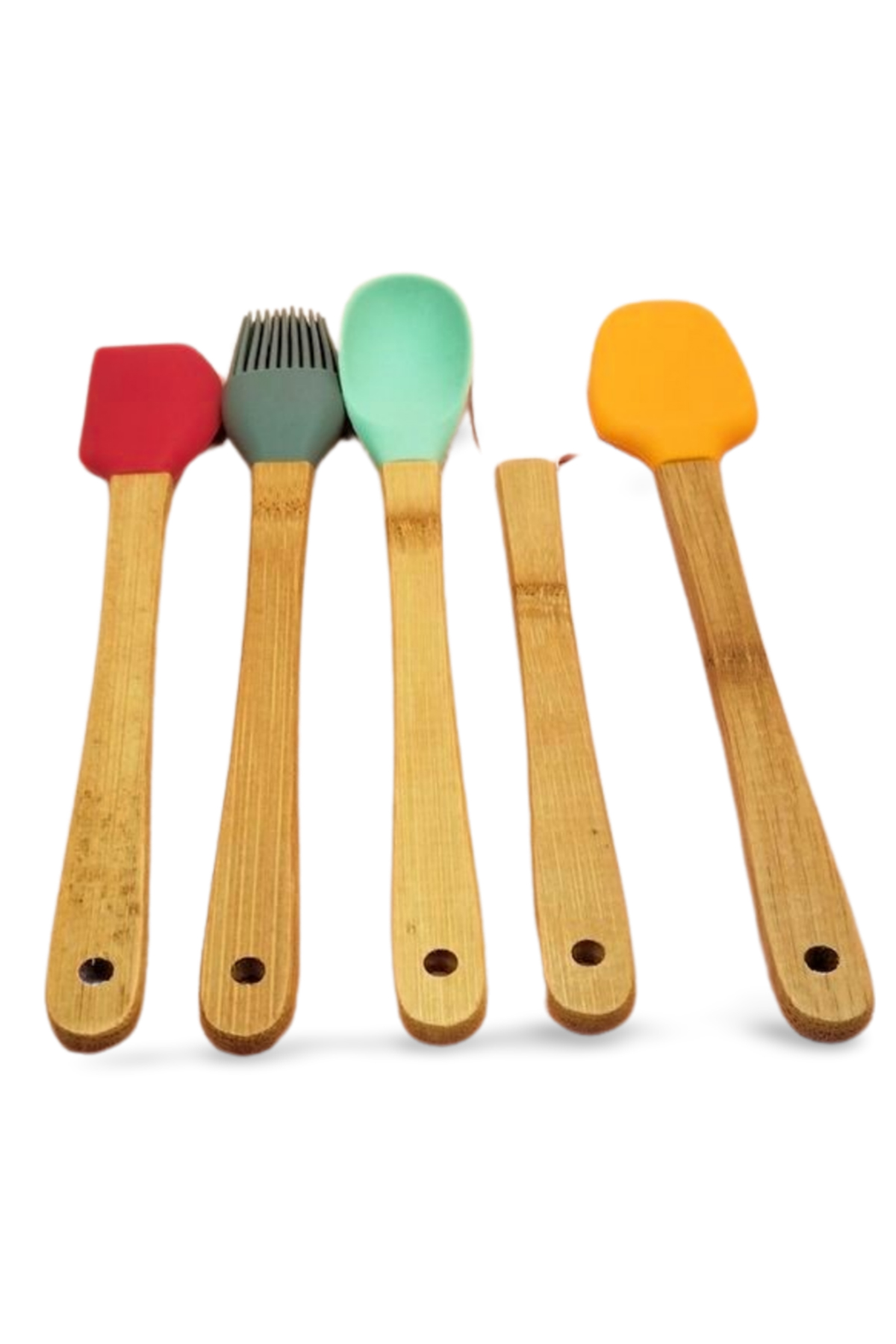 Just Cheap Store 5 Parça Silikon Kaşik Ve Servis Takimi 20 Cm