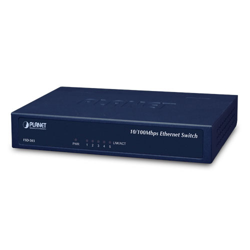 Planet 5-Port 10/100Mbps Yönetilemeyen Fast Ethernet Switch (Metal Şasi)
