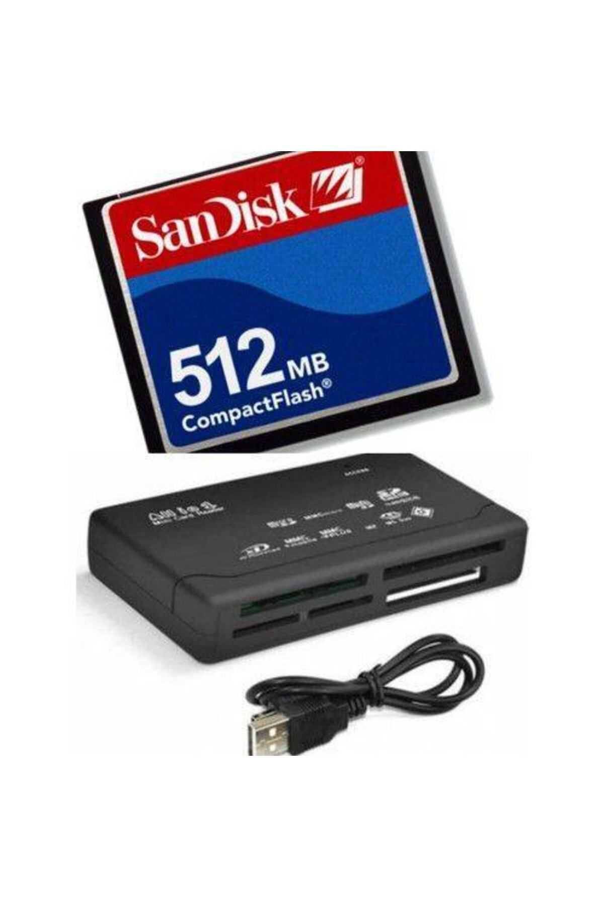 Pmr 512 Mb Compact Flash Hafiza Karti+Usb 2.0 Cf Kart Okuyucu