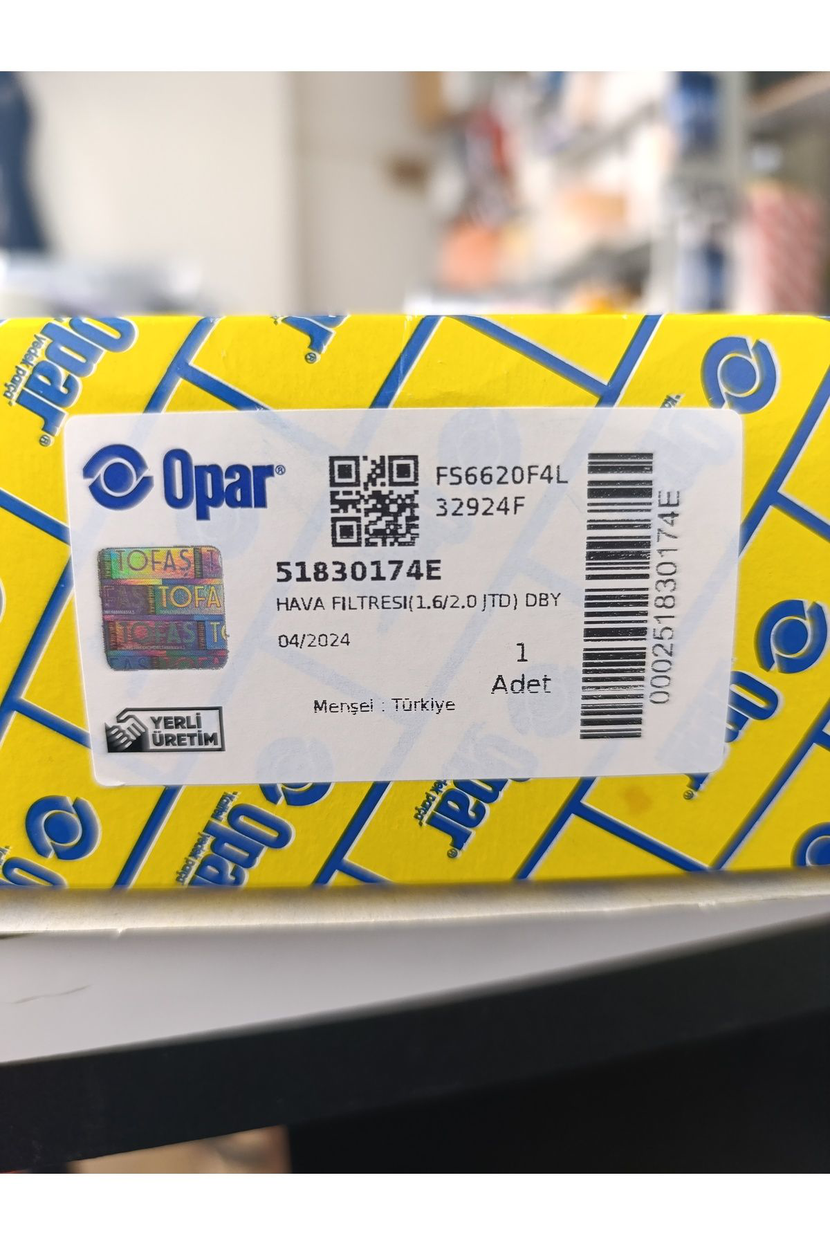 Opar 51830174E Doblo Linea 1.6 Hava Filtresi