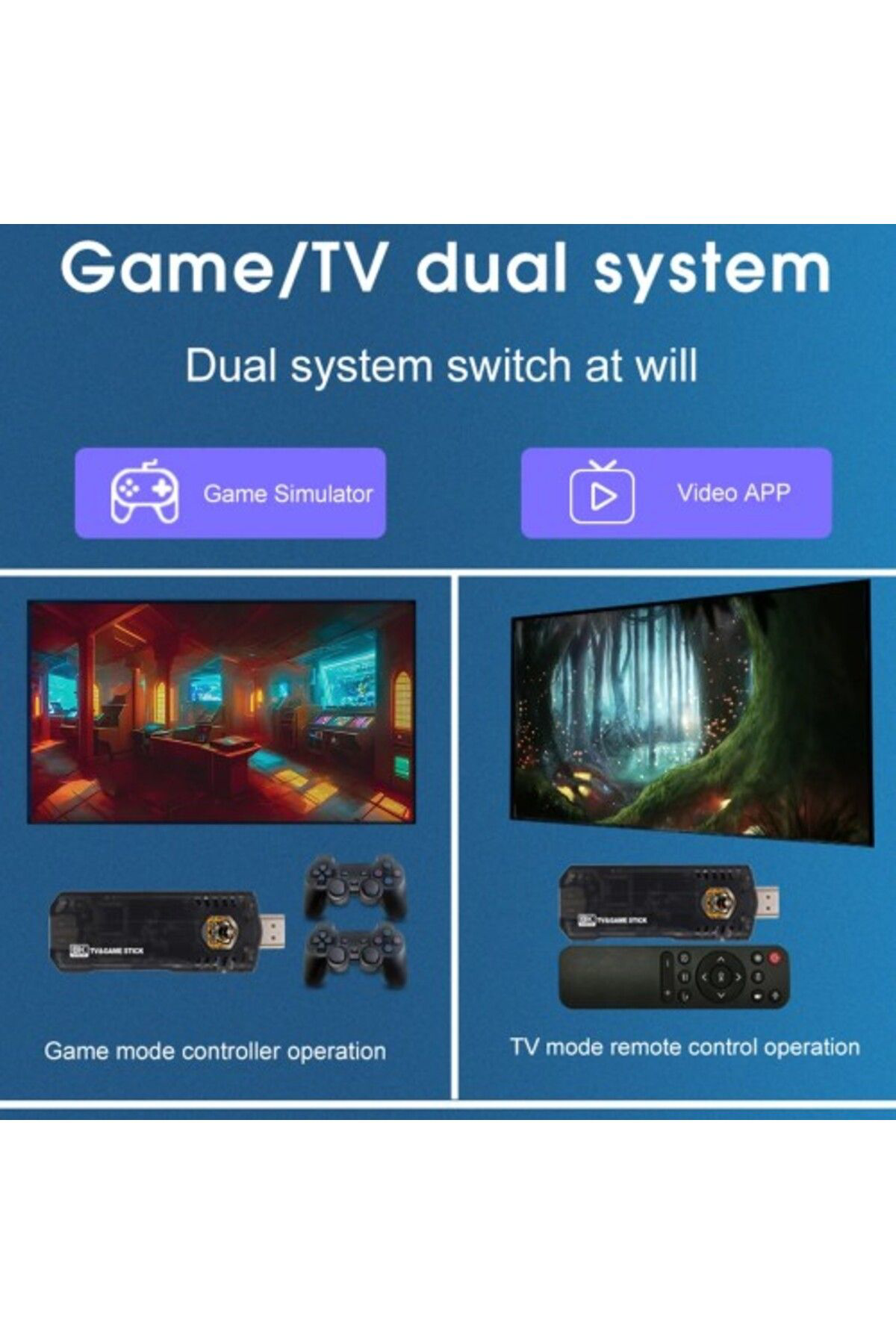 Glrtech 5G Tv Box Gamebox 8K Ultra Hd Oyun Konsolu