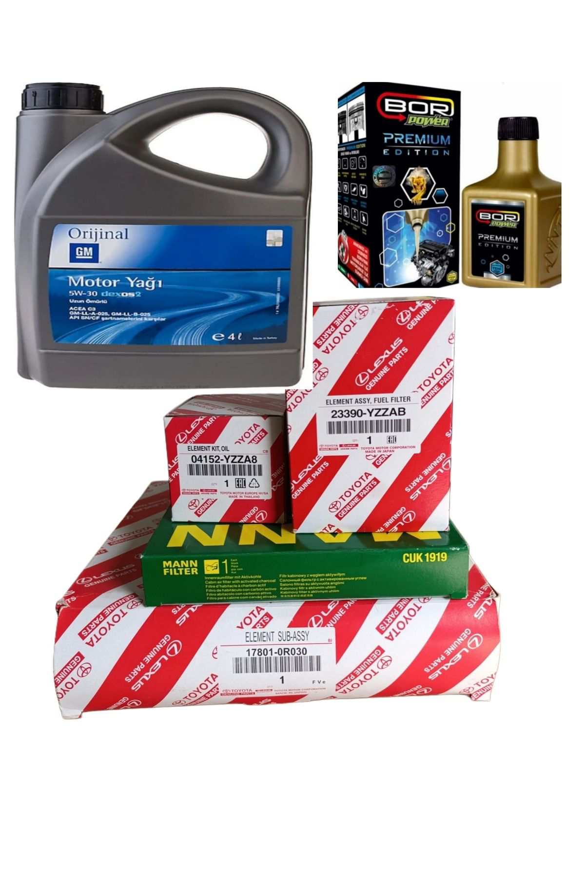 Gm 5W-30 Dexos 2 4Lt 2023 Üretim+Toyota Corolla 1.4 D4d  Dizel Bakim