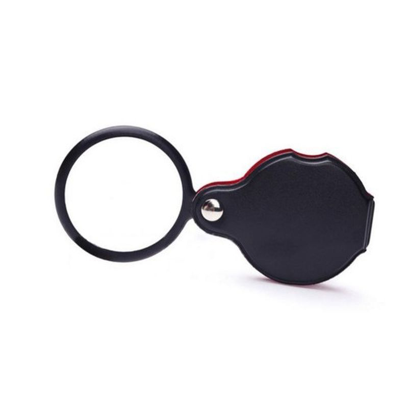 Evimdeyokyok 5X 60Mm Cam Optik Lens Katlabilir Deri Kaplamali Cep Büyüteç Xx10