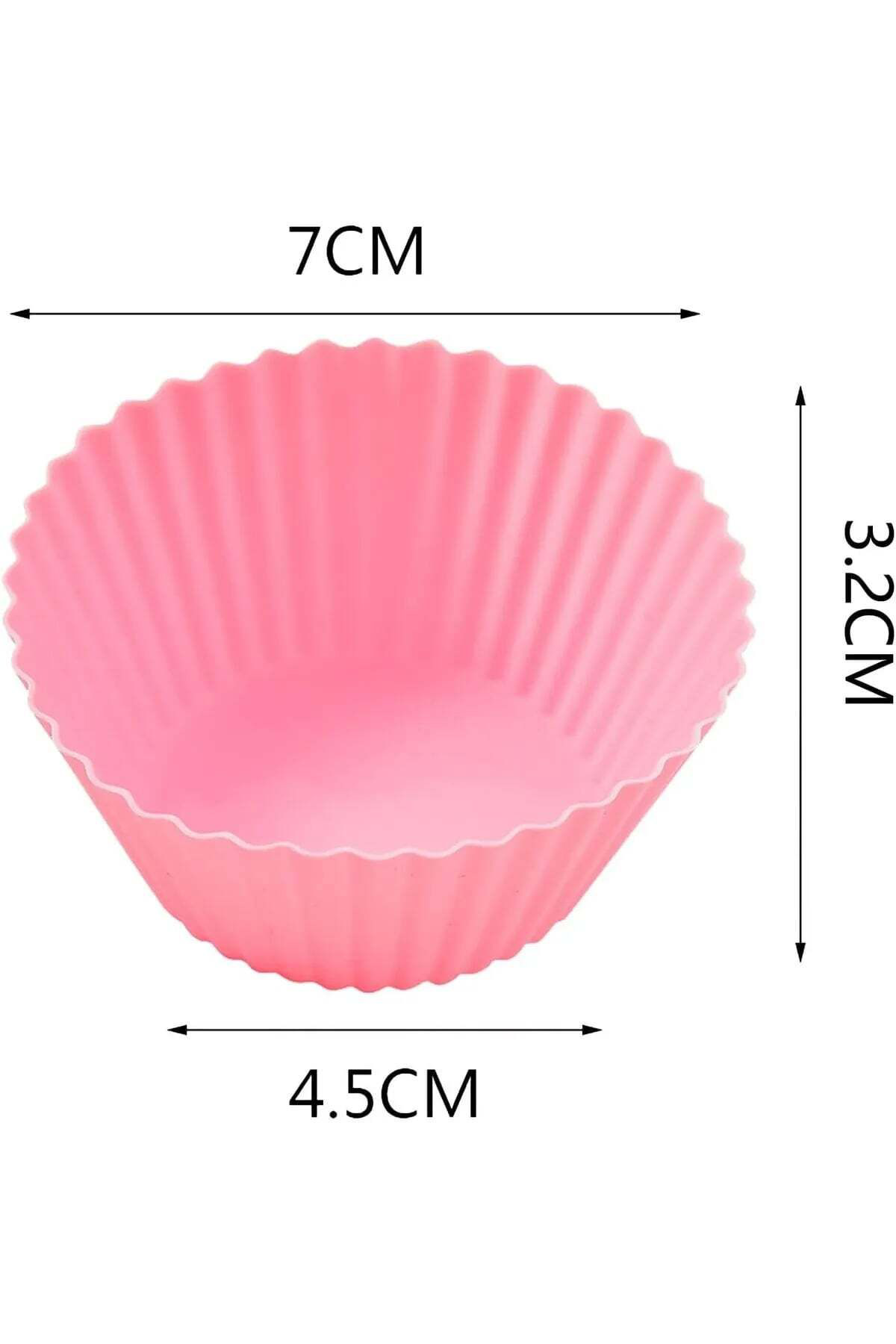 Toptan Bulurum 6 Adet Yikanabilir Mini Tirtikli Muffin Kalibi- Ribanali Kek-Cupc
