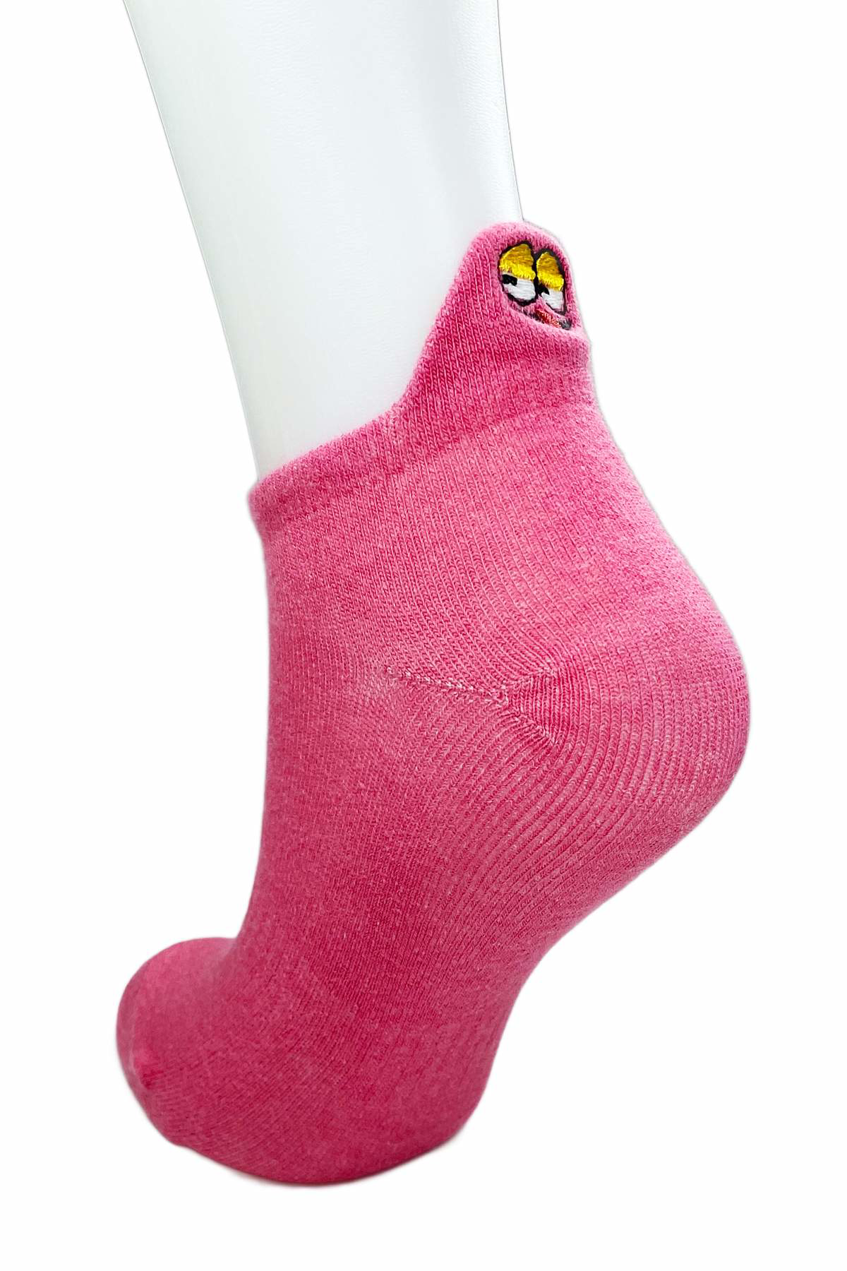 Just Cheap Store 6 Çift Emoji Desen Nakiş Baskili Kadin Pamuklu Bilek Çorap