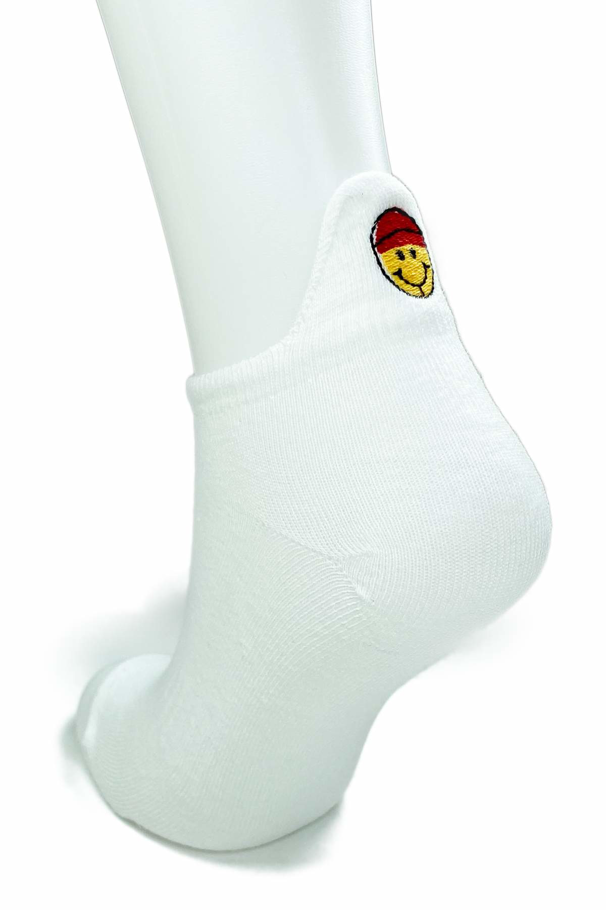 Just Cheap Store 6 Çift Emoji Desen Nakiş Baskili Kadin Pamuklu Bilek Çorap