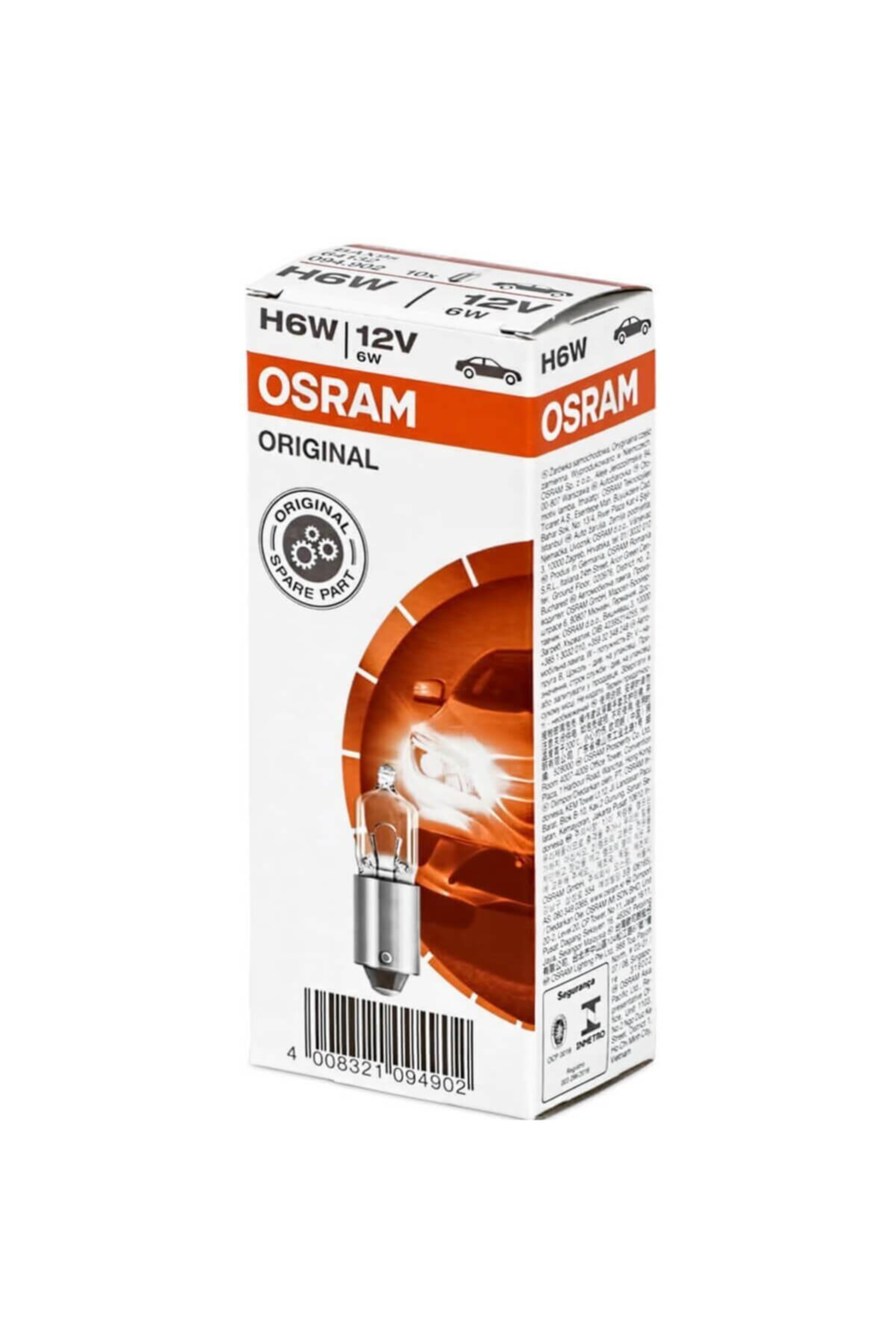 Osram 64132 Fs10 12 Volt Ampül H6 Halogen Park 10 Adet