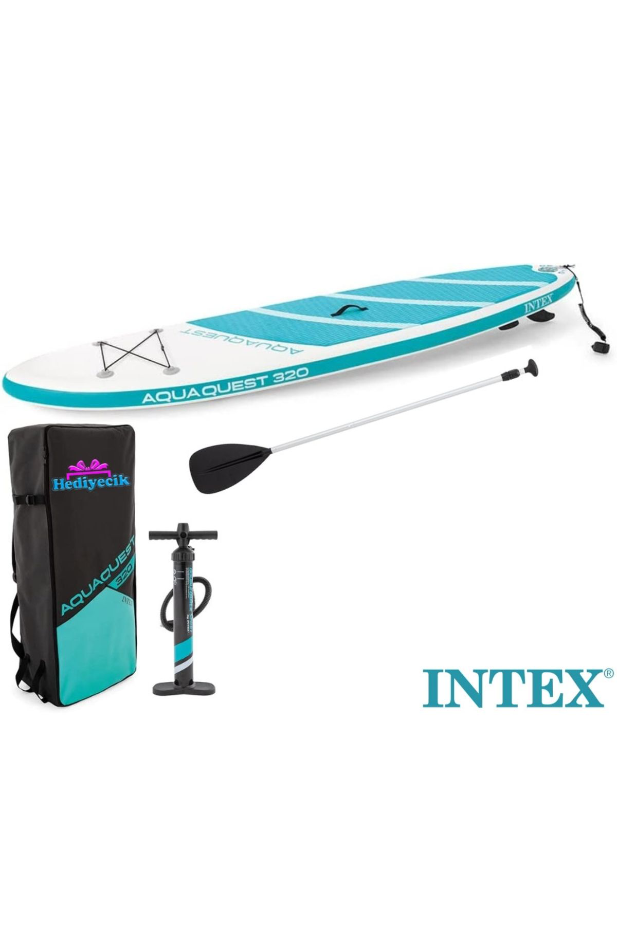 İntex 68242 Aqua Quest 320 Sup Paddle Board Seti 320X81x15cm (Sup Paddl