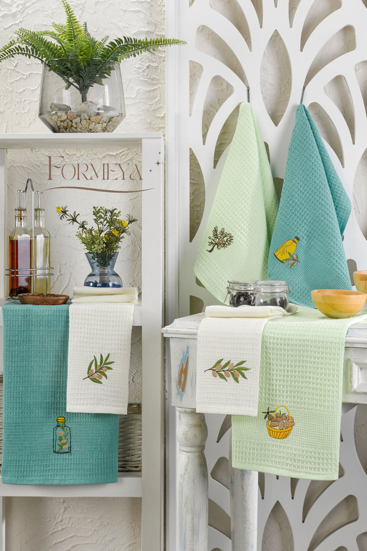 Formeya 6'Li Mutfak Kurulama Bezi Waffle Desen 40X60 Cm (6 Adet)