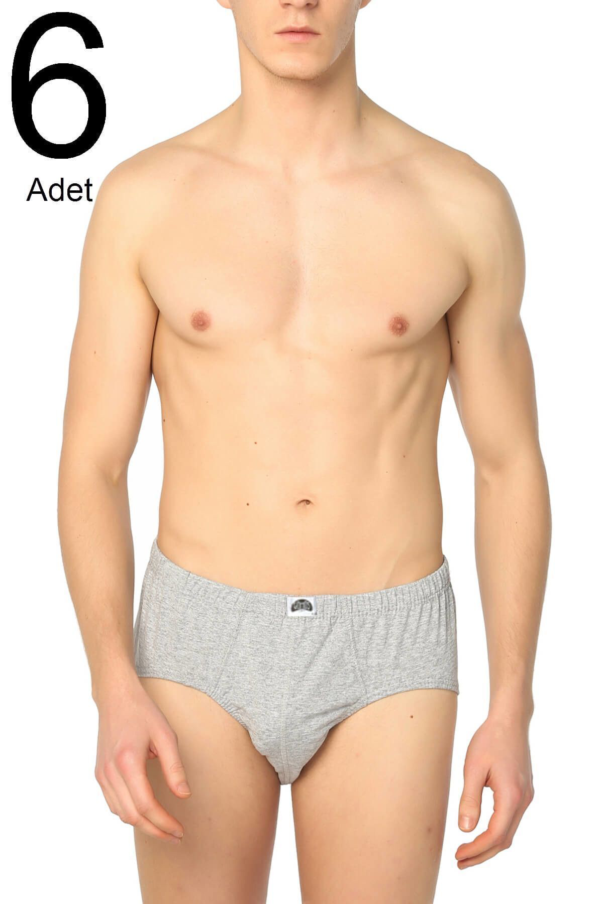 Gümüş 6'Li Paket Erkek Slip