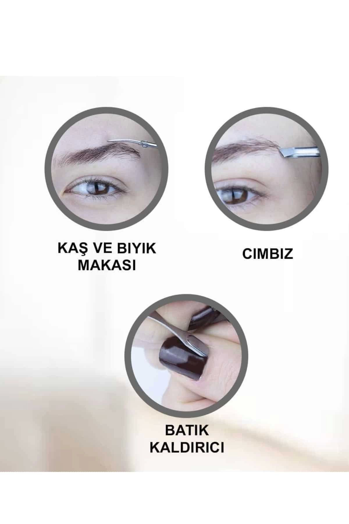 Yusuftex 7 Parça Manikür Pedikür Seti El Ayak Bakimi Çantali Paslanmaz Çel