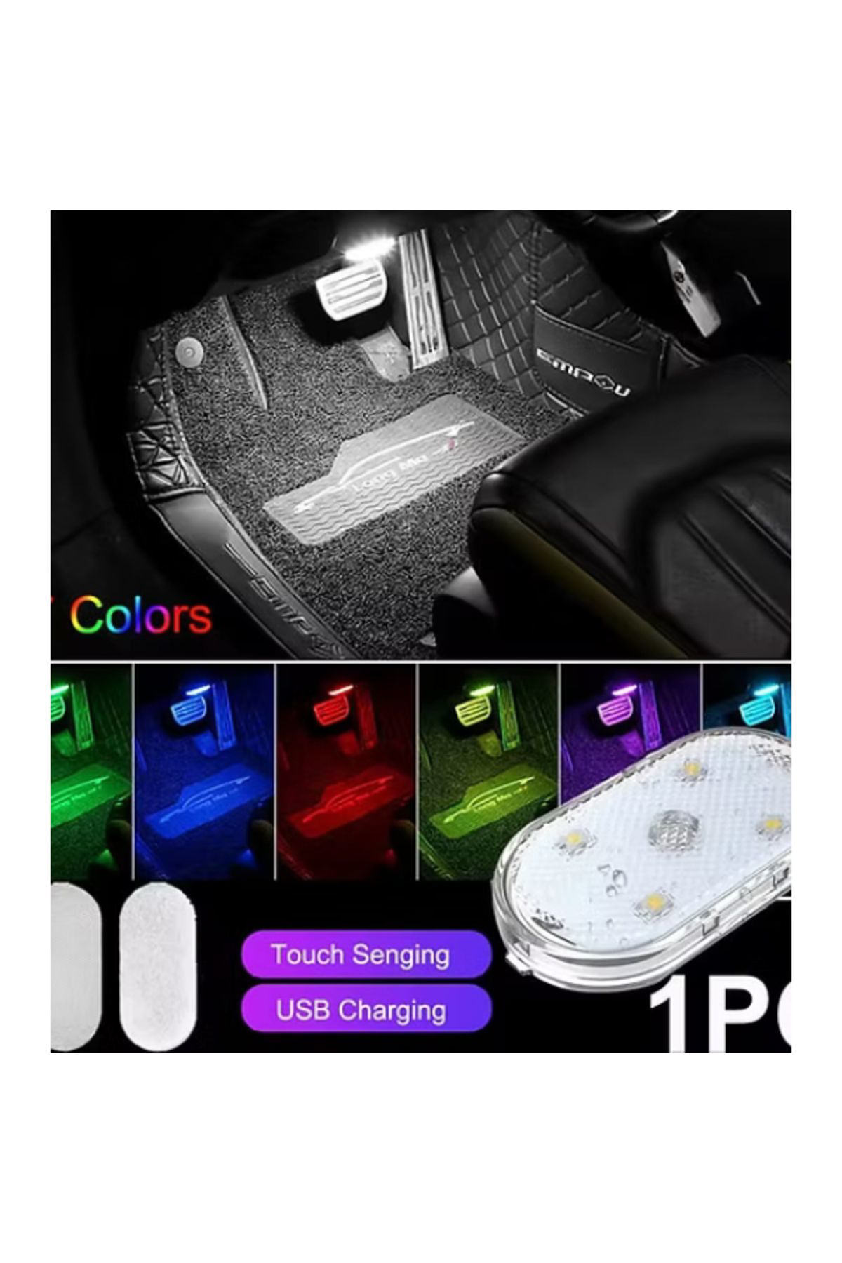 Diğer Marka 7 Renk Modlu Dokunmatik Sensörlü Mini Led Lamba