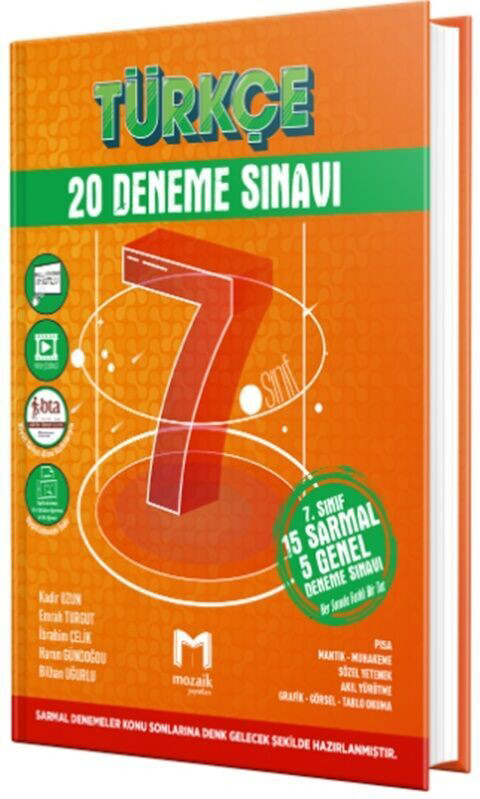 Mozaik Yayinlari 7. Sinif Türkçe 20 Li Deneme 