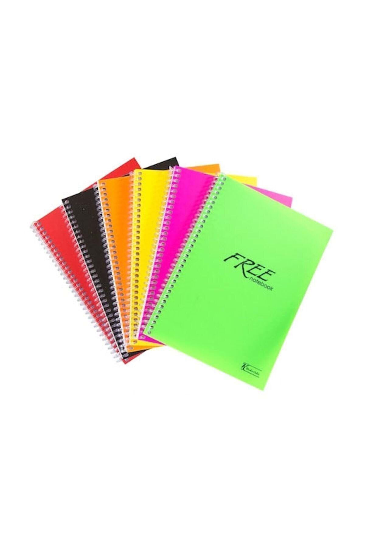 Keskin Color 80 Yaprak A4 Free Spiralli Plastik Kapak Çizgili Defter