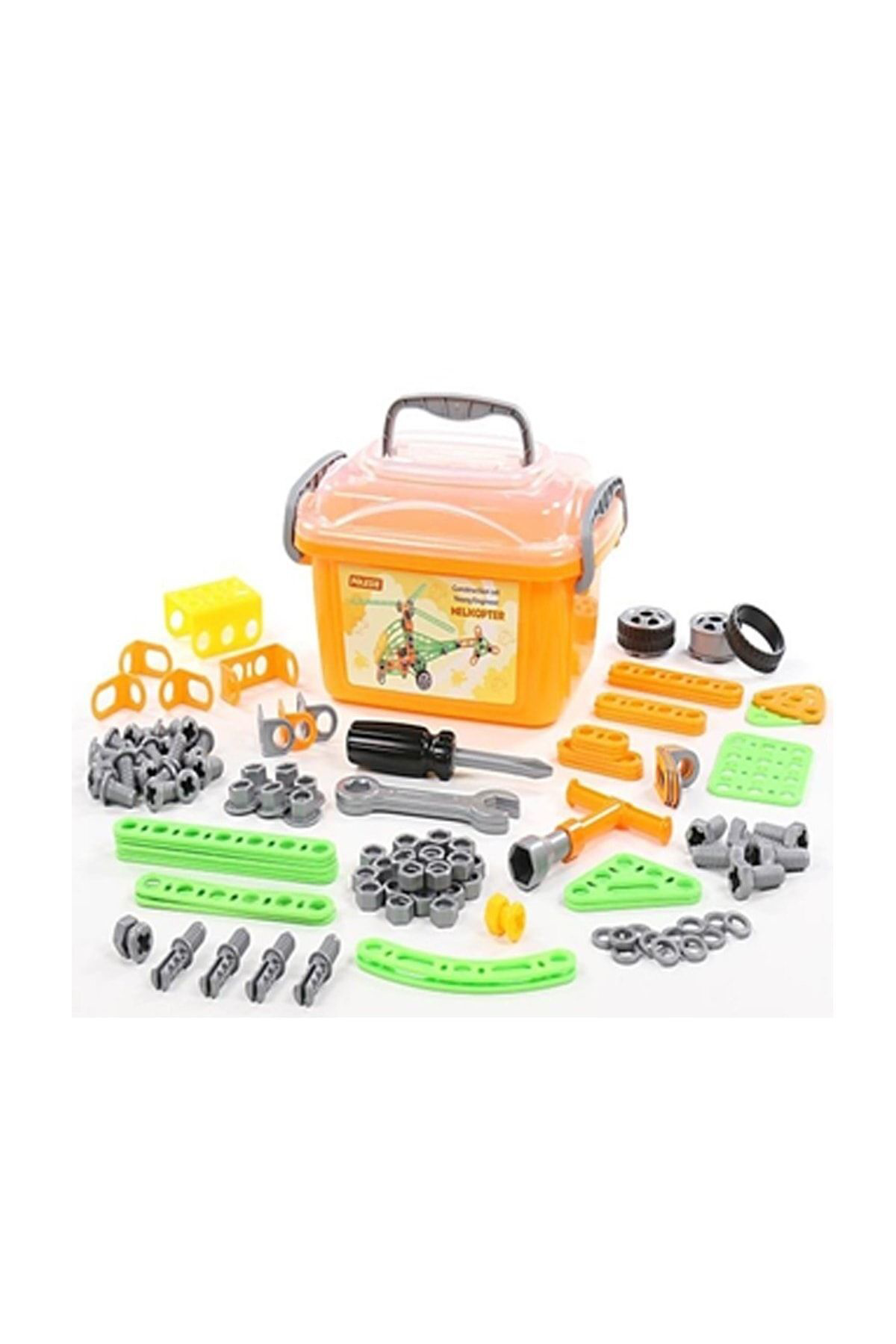 Polesie 83418 Construction Set Young Engineer-Helicopter, 129 Pcs (Contai