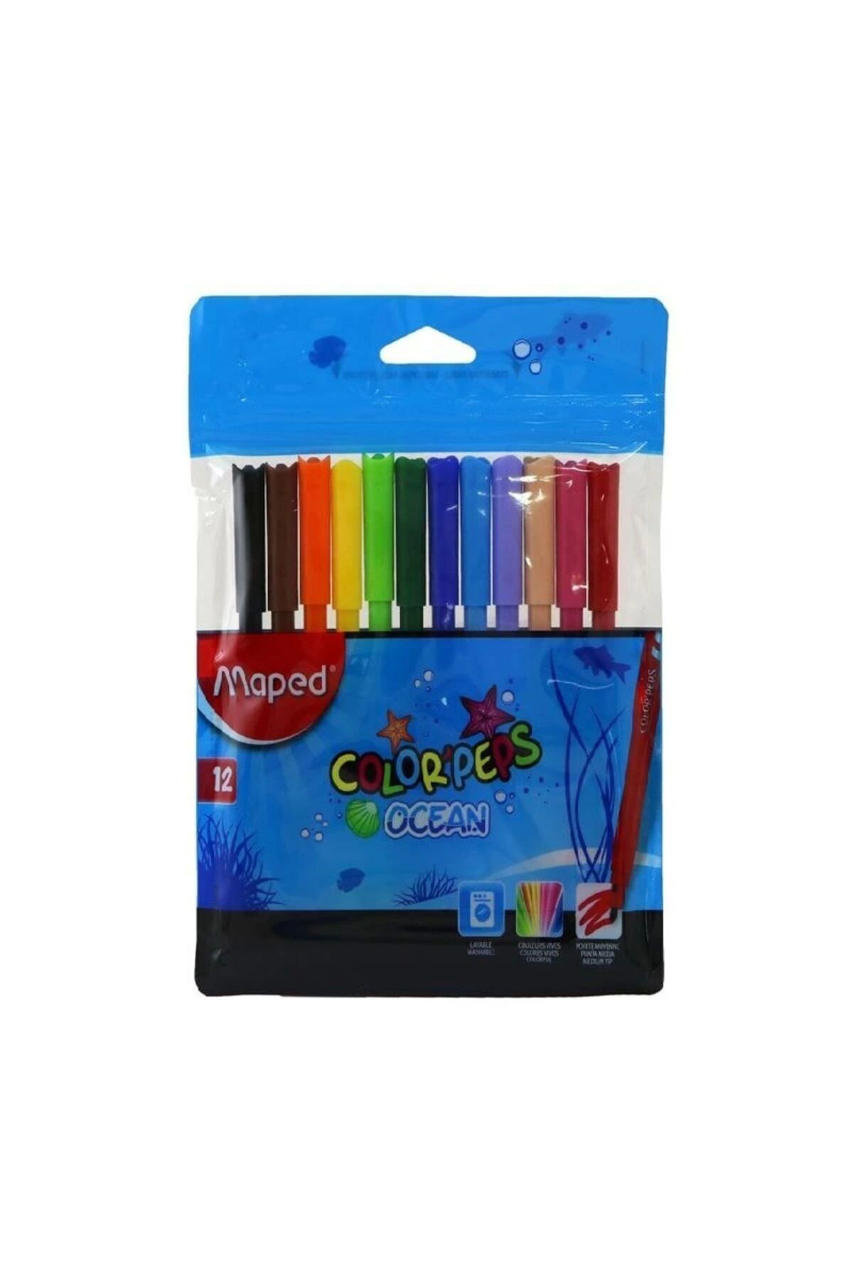 Maped 845720 Color Peps 12 Renk Keçeli Kalem