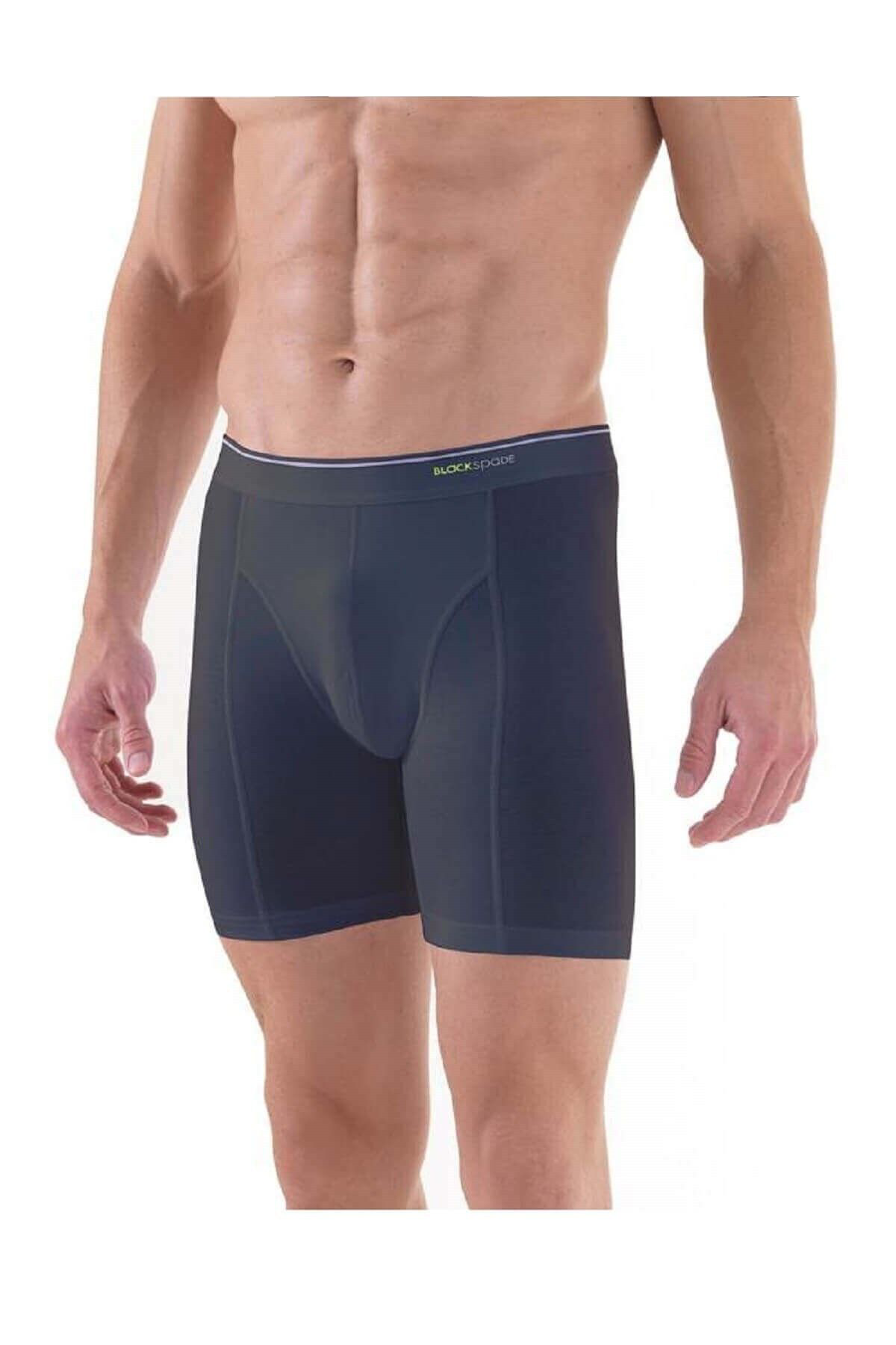 Blackspade 9216 %92 Pamuk Uzun Erkek Boxer Antrasit
