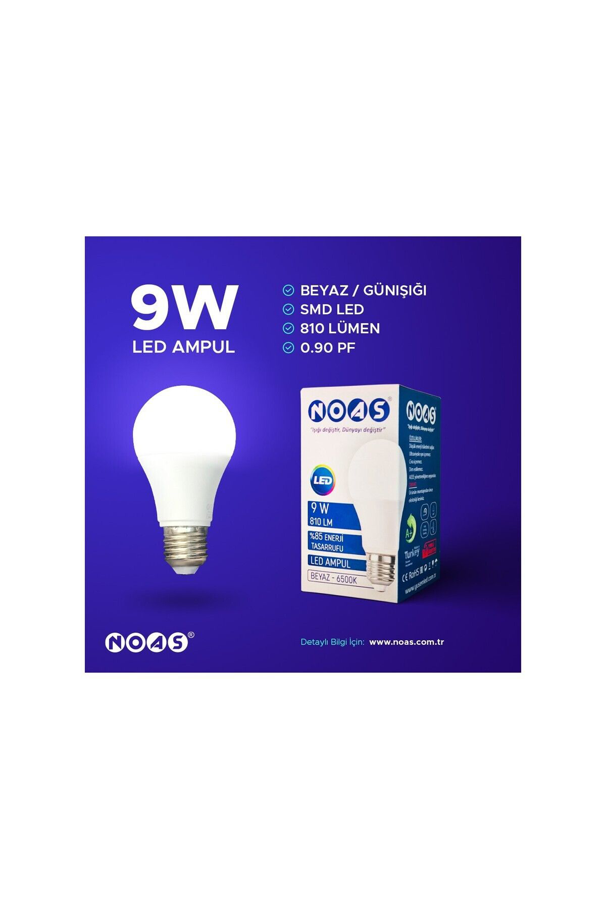 Noas 9W  Ampül