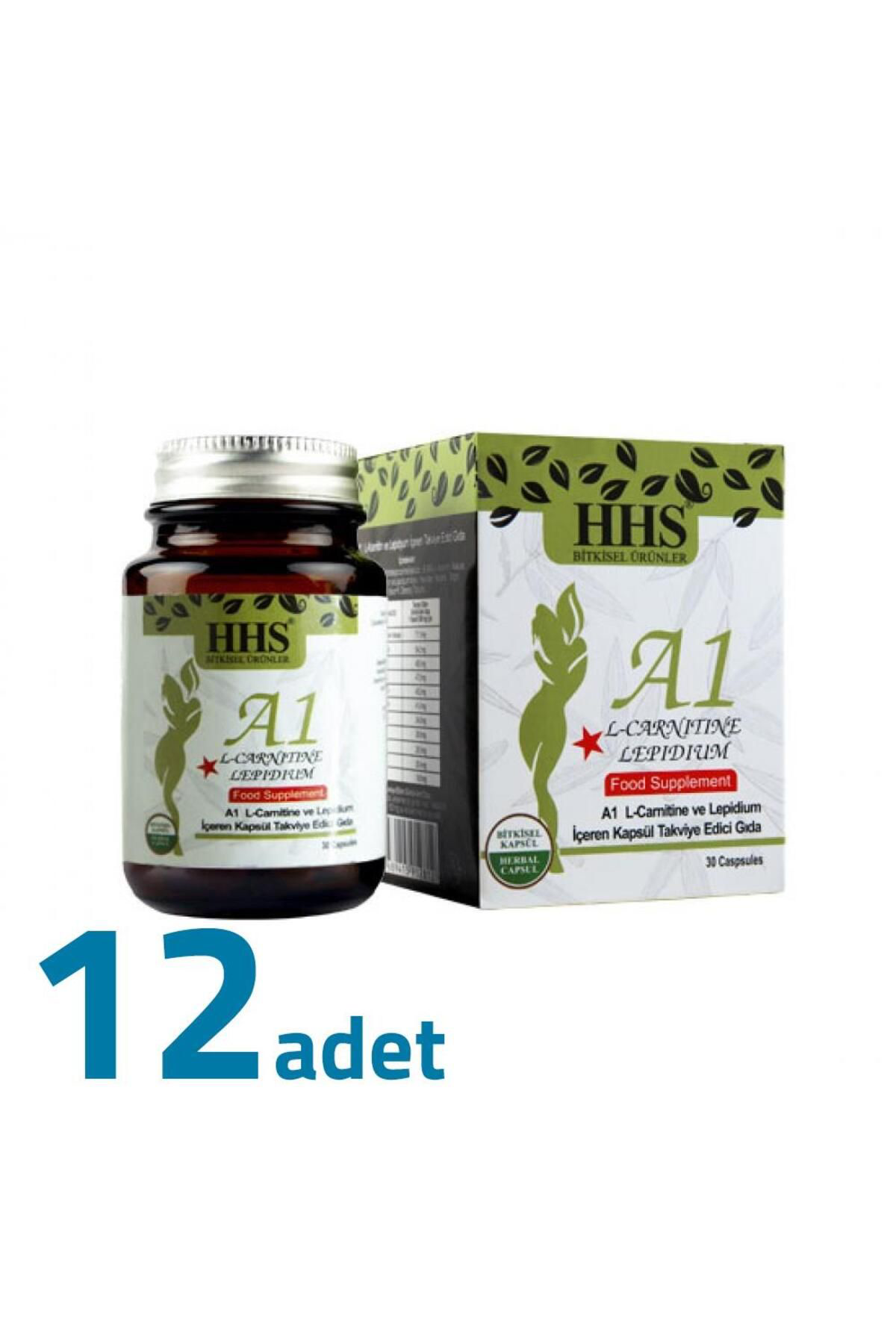 Hhs A1 L-Carnitine Lepidium A 1 Bitkisel 30 Kapsül X 12Adet Kutu