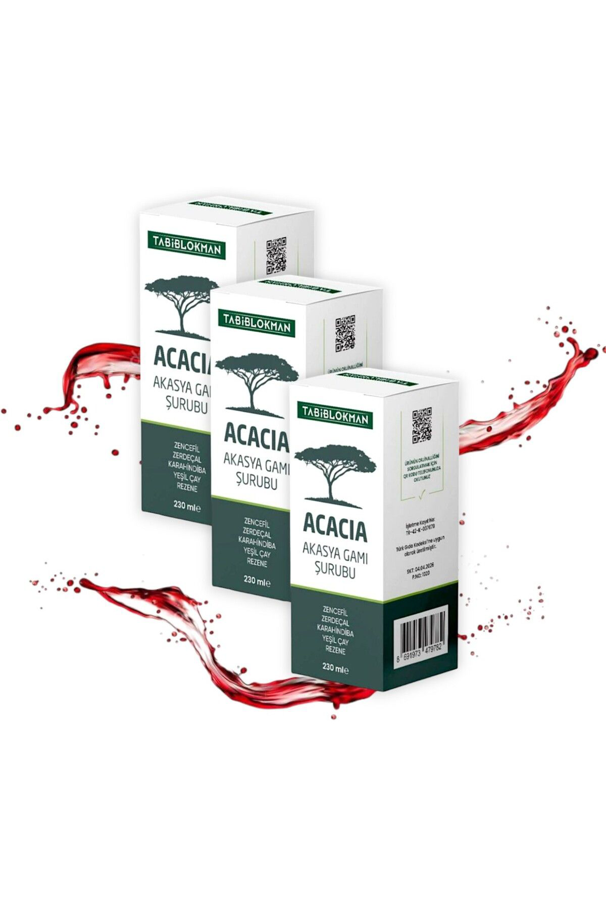 Tabib Lokman Acacia Akasya Gami Şurubu 3 Adet